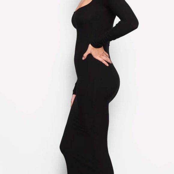 Skims Soft Lounge Long Sleeve Ribbed Maxi Dress - Picture 2 of 6